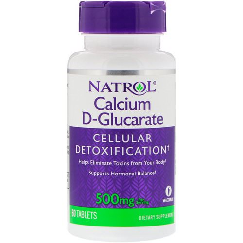 Natrol, Calcium D-Glucarate, 500 mg, 60 Tablets فوائد