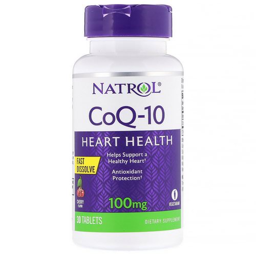 Natrol, CoQ-10, Fast Dissolve, Cherry, 100 mg, 30 Tablets فوائد
