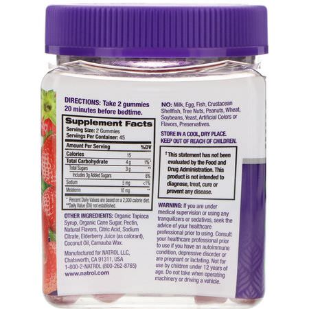 Natrol, Gummies, Melatonin, Strawberry, 10 mg, 90 Count:الميلات,نين, الن,م