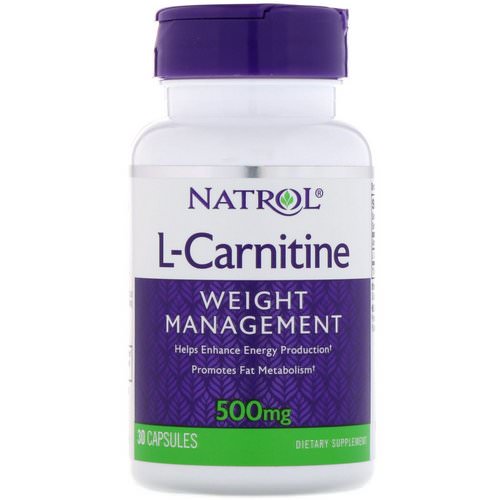 Natrol, L-Carnitine, 500 mg, 30 Capsules فوائد