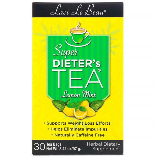 Natrol, Laci Le Beau, Super Dieter's Tea, Lemon Mint, 30 Tea Bags, 2.63 oz (75 g) فوائد