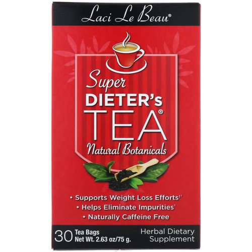Natrol, Laci Le Beau, Super Dieter's Tea, Natural Botanicals, 30 Tea Bags, 2.63 oz (75 g) فوائد