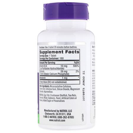 Natrol, Melatonin, 1 mg, 180 Tablets:الميلات,نين, الن,م