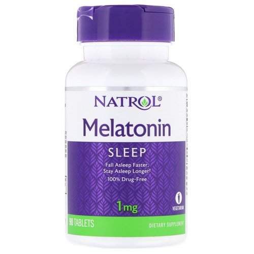 Natrol, Melatonin, 1 mg, 90 Tablets فوائد