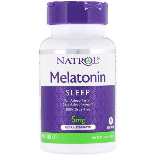 Natrol, Melatonin, Extra Strength, 5 mg, 60 Tablets فوائد