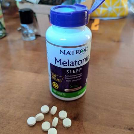 Natrol, Melatonin, Time Release, Extra Strength, 5 mg, 100 Tablets