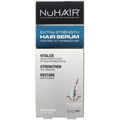 Natrol, NuHair, Extra Strength Hair Serum, For Men & Women, 3.1 fl oz (90 ml) فوائد