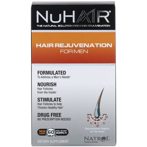 Natrol, NuHair, Hair Rejuvenation for Men, 60 Tablets فوائد