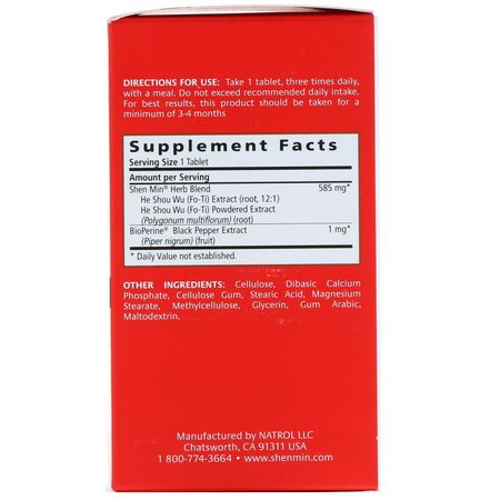 Natrol, Shen Min, Hair Nutrient, Original Formula, 90 Tablets:الأظافر, الجلد