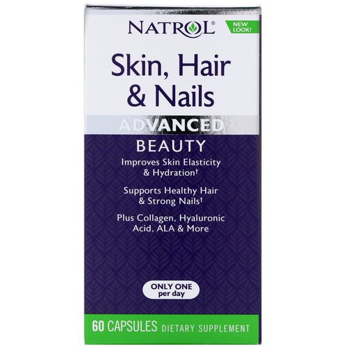 Natrol, Skin, Hair & Nails, Advanced Beauty, 60 Capsules فوائد