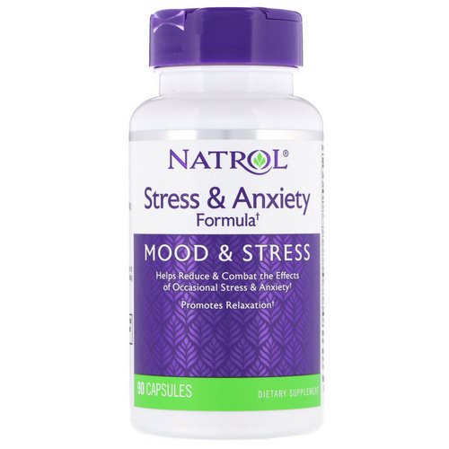 Natrol, Stress & Anxiety Formula, 90 Capsules فوائد
