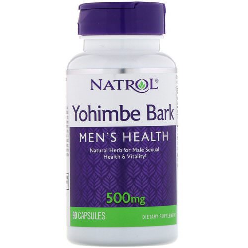 Natrol, Yohimbe Bark, 500 mg, 90 Capsules فوائد