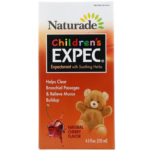 Naturade, Children's EXPEC, Herbal Expectorant, Natural Cherry Flavor, 4.2 fl oz (125 ml) فوائد