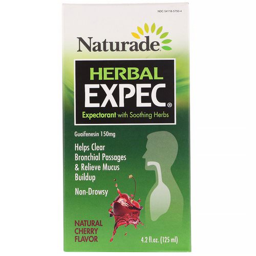 Naturade, Herbal EXPEC, Herbal Expectorant, Natural Cherry Flavor, 4.2 fl oz (125 ml) فوائد