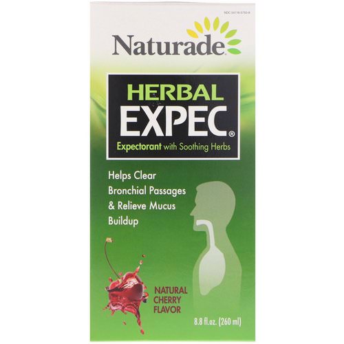 Naturade, Herbal Expec, Natural Cherry Flavor, 8.8 fl oz (260 ml) فوائد