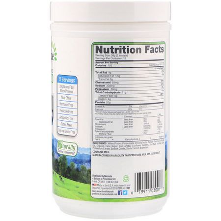 Naturade, New Zealand Grass Fed Whey Protein Booster, Vanilla, 16.1 oz (456 g):بر,تين مصل اللبن, التغذية الرياضية