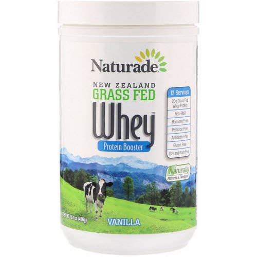 Naturade, New Zealand Grass Fed Whey Protein Booster, Vanilla, 16.1 oz (456 g) فوائد