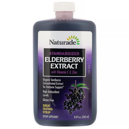 Naturade Elderberry Sambucus Cold Cough Flu - أنفلونزا, سعال, بارد, ملاحق