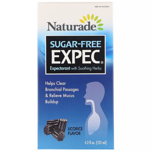 Naturade, Sugar Free EXPEC, Herbal Expectorant, Licorice Flavor, 4.2 fl oz (125 ml) فوائد