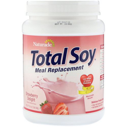 Naturade, Total Soy, Meal Replacement, Strawberry Delight, 1.2 lbs (540 g) فوائد