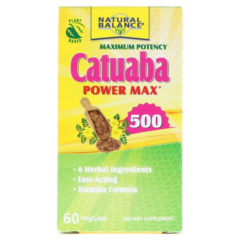 Natural Balance, Catuaba Power Max 500, Maximum Potency, 60 VegCaps فوائد