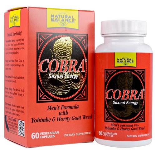Natural Balance, Cobra, Sexual Energy, 60 Vegetarian Capsules فوائد