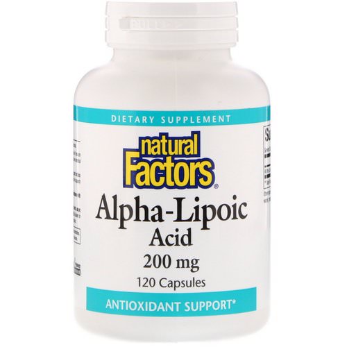Natural Factors, Alpha-Lipoic Acid, 200 mg, 120 Capsules فوائد