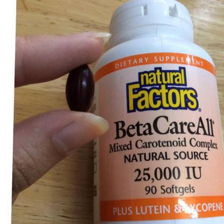 Natural Factors Beta Carotene - Beta Carotene, مضادات الأكسدة, المكملات الغذائية