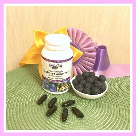 Natural Factors Blueberry Supplements - مكملات Blueberry, معالجة المثلية, الأعشاب
