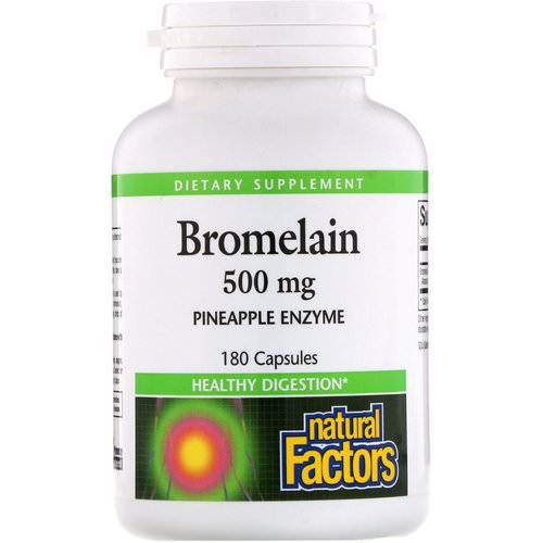 Natural Factors, Bromelain, 500 mg, 180 Capsules فوائد