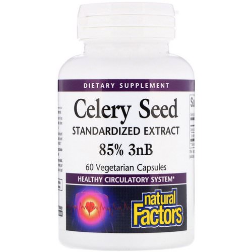 Natural Factors, Celery Seed, Standardized Extract, 60 Vegetarian Capsules فوائد