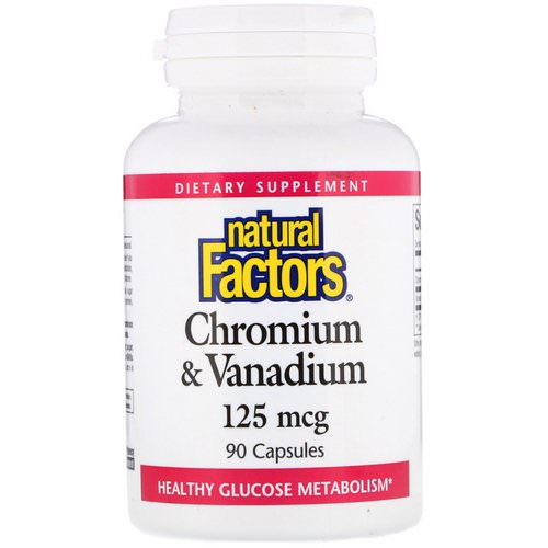 Natural Factors, Chromium & Vanadium, 125 mcg, 90 Capsules فوائد