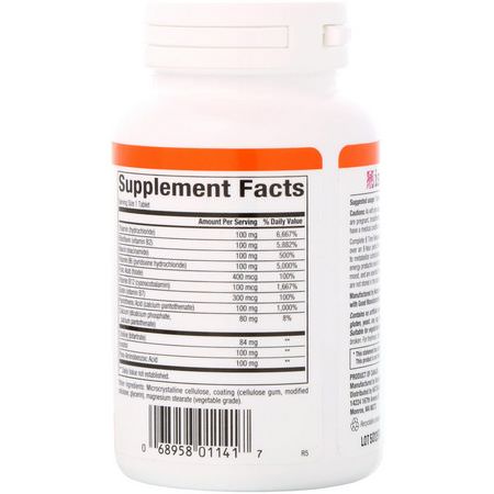 Natural Factors, Complete B, 100 mg, 90 Tablets:مجمع فيتامين ب, فيتامين ب