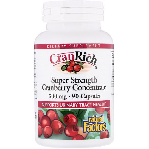 Natural Factors, CranRich, Super Strength, Cranberry Concentrate, 500 mg, 90 Capsules فوائد