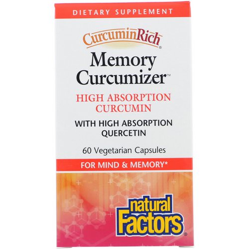 Natural Factors, CurcuminRich, Memory Curcumizer, 60 Vegetarian Capsules فوائد