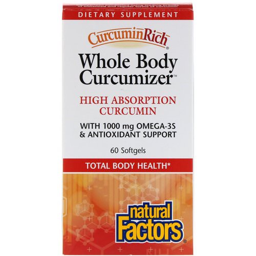 Natural Factors, CurcuminRich, Whole Body Curcumizer, 60 Softgels فوائد