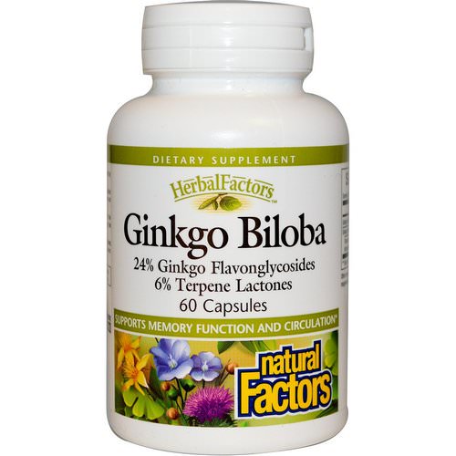 Natural Factors, Ginkgo Biloba, 60 Capsules فوائد