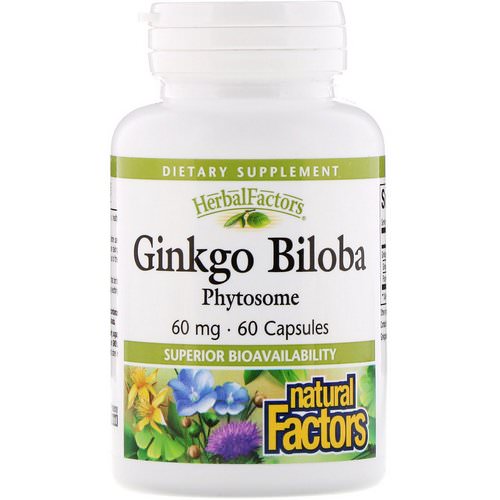 Natural Factors, Ginkgo Biloba, Phytosome, 60 mg, 60 Capsules فوائد