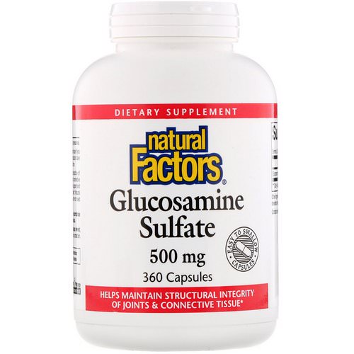 Natural Factors, Glucosamine Sulfate, 500 mg, 360 Capsules فوائد