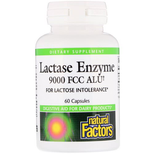 Natural Factors, Lactase Enzyme, 9000 FCC ALU, 60 Capsules فوائد