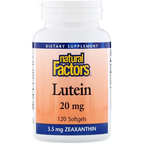 Natural Factors, Lutein, 20 mg, 120 Softgels فوائد