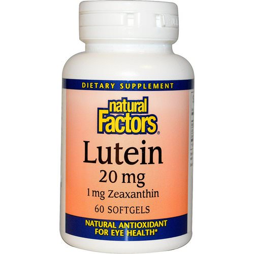 Natural Factors, Lutein, 20 mg, 60 Softgels فوائد
