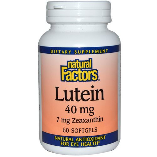 Natural Factors, Lutein, 40 mg, 60 Softgels فوائد