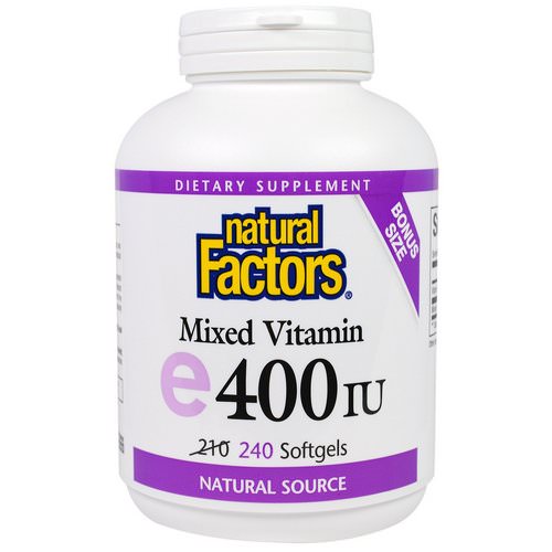 Natural Factors, Mixed Vitamin E, 400 IU, 240 Softgels فوائد