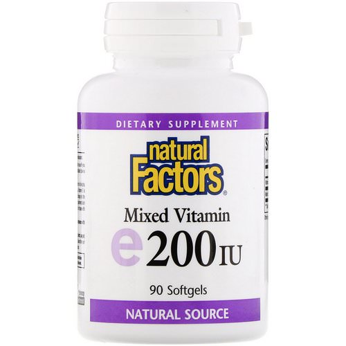 Natural Factors, Mixed Vitamin E, 200 IU, 90 Softgels فوائد