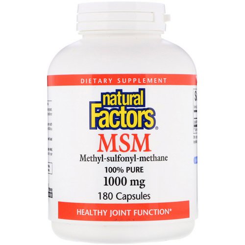Natural Factors, MSM, Methyl-Sulfonyl-Methane, 1,000 mg, 180 Capsules فوائد