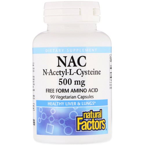 Natural Factors, N-Acetyl-L Cysteine, 500 mg, 90 Vegetarian Capsules فوائد