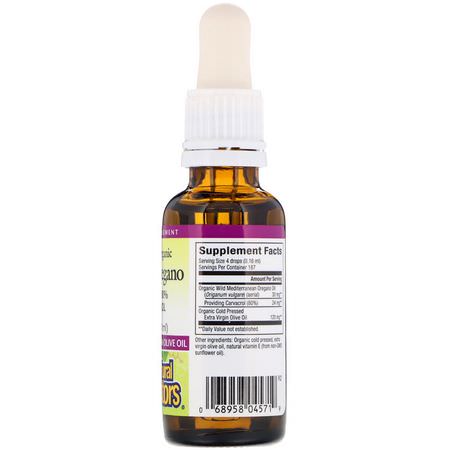 Natural Factors, Organic Oil of Oregano, 1 fl oz (30 ml):الإنفل,نزا ,السعال
