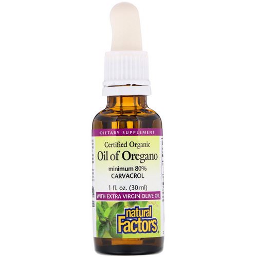Natural Factors, Organic Oil of Oregano, 1 fl oz (30 ml) فوائد