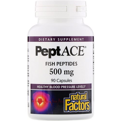Natural Factors, PeptACE, Fish Peptides, 500 mg, 90 Capsules فوائد